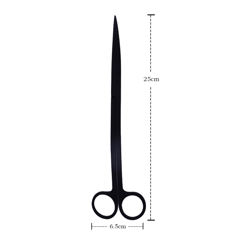 Factory stainless steel water grass scissors seaweed trimming tool aquarium scissors straight shear curved shear wave shear tool shear set