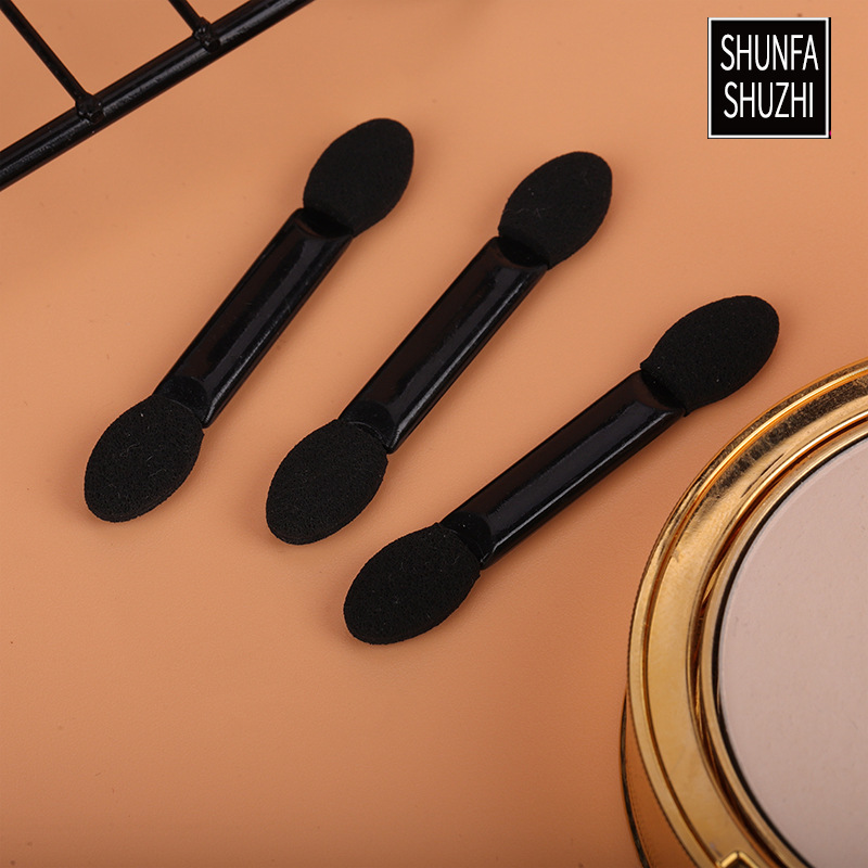 Disposable Double Eye Shadow Brush Sponge Dizziness Dye Brush Portable Double Eye Shadow Brush Beauty Makeup Tool