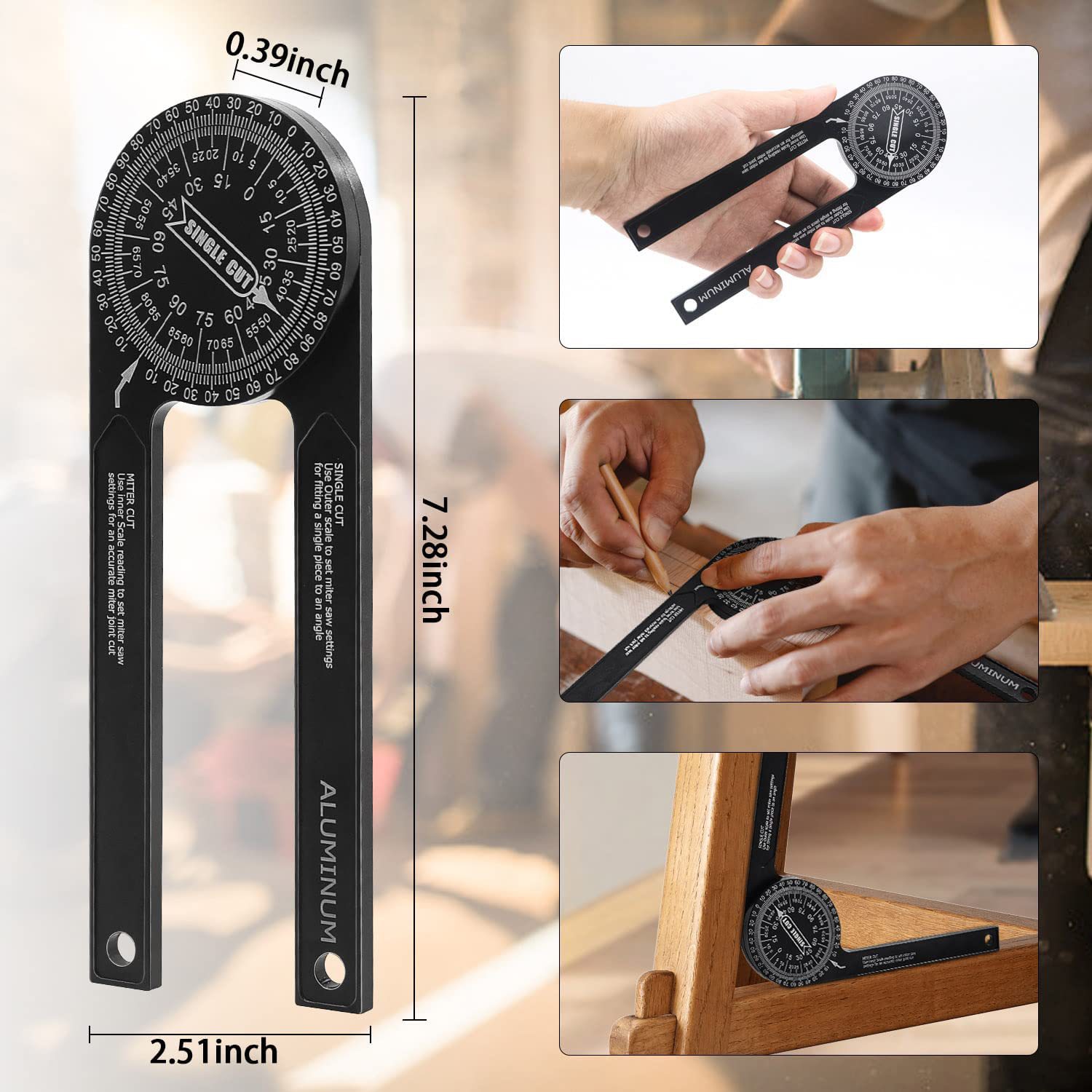 Miter Saw Protractor360 protractor horizontal angle gauge woodworking angle ruler positioning angle gauge