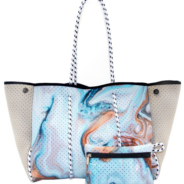 Neoprene large capacity diving outdoor handbag bucket bag shoulder bag female child and mother tote bag beach bag