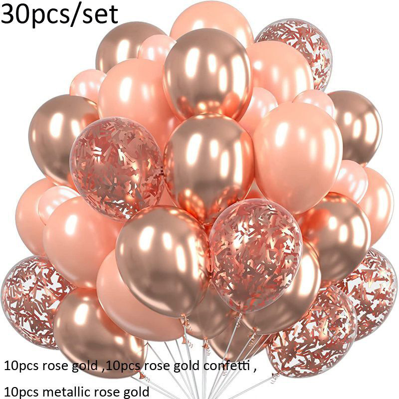 Amazon 12-inch Gold Long Sequin Paper Balloon suit Birthday Party Scene Layout Balloons