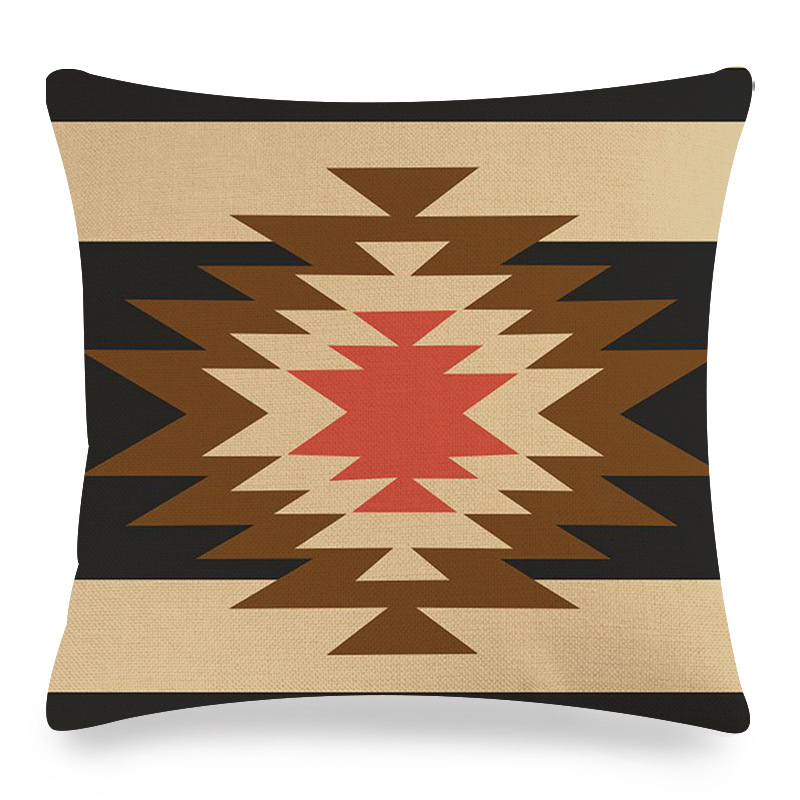 Seamless geometric simple style linen pillowcase home sofa cushion cover factory direct sales to figure set zx160