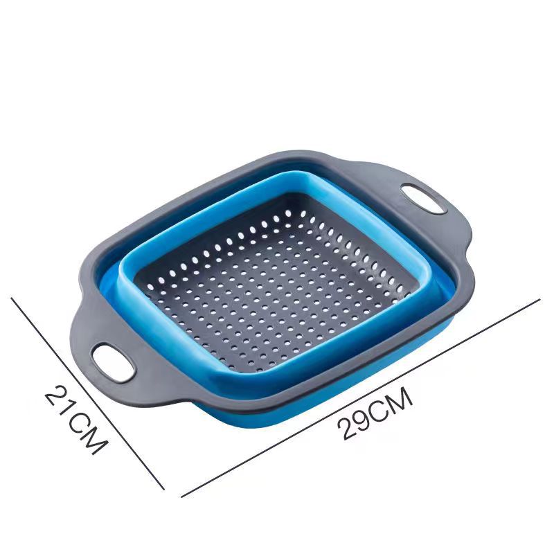 Foldable Vegetable Washing Basin Draining Basket Vegetable Washing Basket Fruit Basket Retractable Basket Basin Household Vegetable Washing Draining Basket Fruit Plate