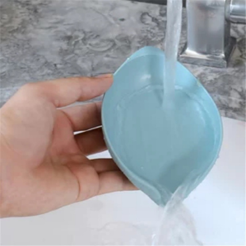 新しい葉の形の吸盤の水切り石鹸の箱は穴を開けないで壁掛け式のトイレの石鹸の箱の物棚を置きます。|undefined