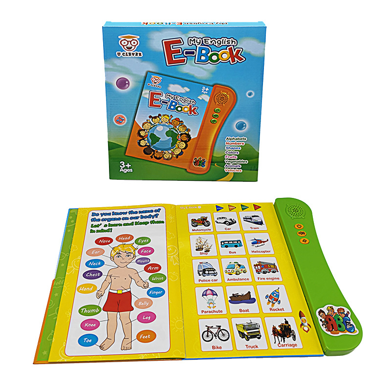 Cross-border New English Finger Point Reading Children's Early Education Intelligent E-book Learning Toys English Audio Book