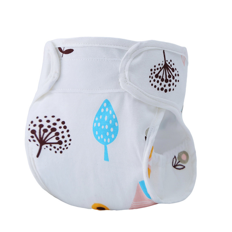 Combed cotton waterproof diaper cotton material leak-proof moisture absorption shrink urine soft and comfortable quality printing and dyeing diapers wholesale