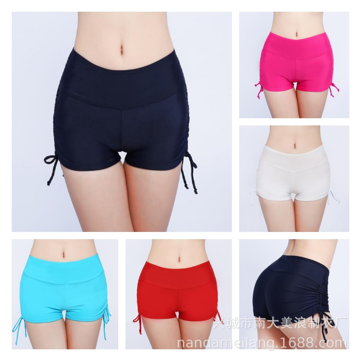 New Bikini Swim Trunks Women's Bottoming Anti-walking Boxer Sports Yoga Shorts Beach Pants Drawstring Swimsuit One-piece