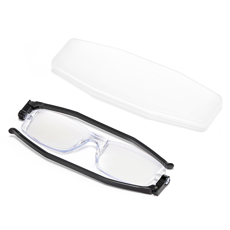 360 Rotating New exquisite reading glasses glasses folding men's and women's fashion HD resin reading glasses anti-blue light