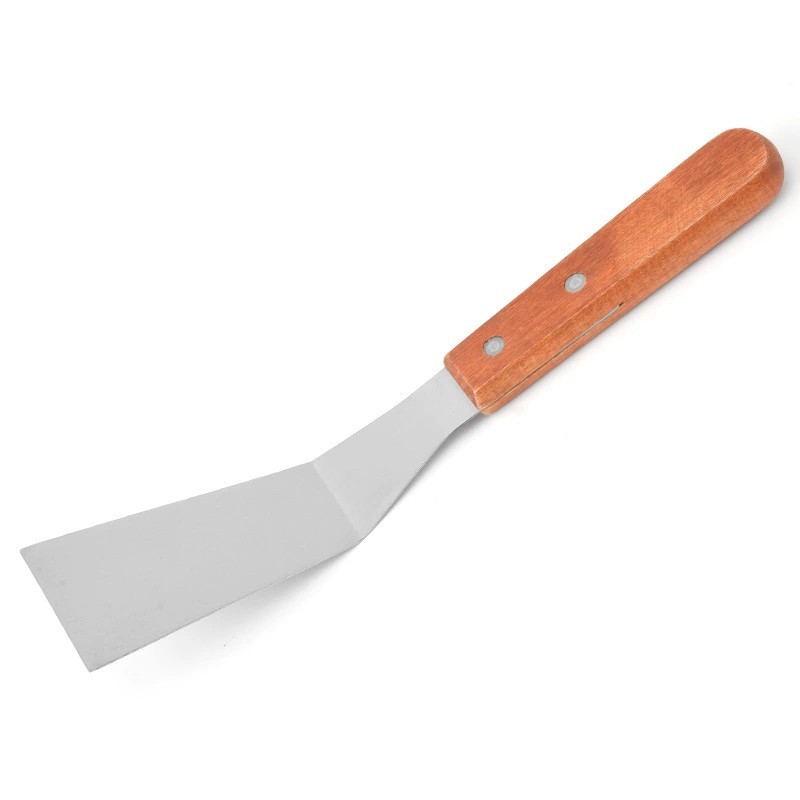 Factory wholesale stainless steel pizza shovel wooden handle triangle shovel cheese shovel frying shovel baking tools in stock