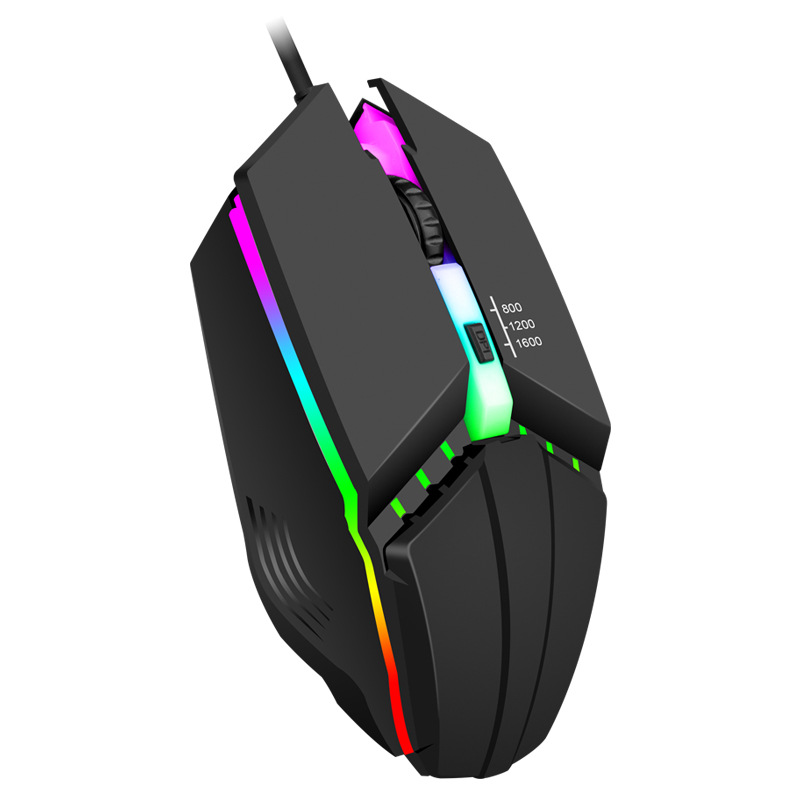Factory wholesale game competitive mouse e-sports usb wired mouse dazzle light cross-border Amazon foreign trade spot