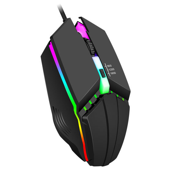 Factory wholesale game competitive mouse e-sports usb wired mouse dazzle light cross-border Amazon foreign trade spot