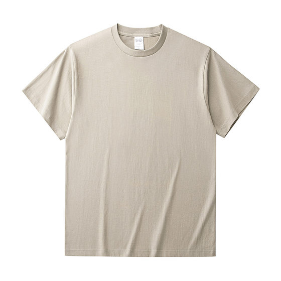 250g Japanese Heavy Weight Loose Pure Cotton Short-sleeved T-shirt Men's and Women's White T-shirt Solid Color Loose Base Shirt Trendy INS