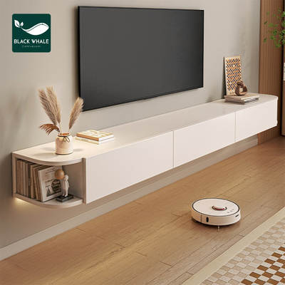 Cross-border supply amazon plate furniture factory TV cabinet with lights smart simple living room floor cabinet wholesale