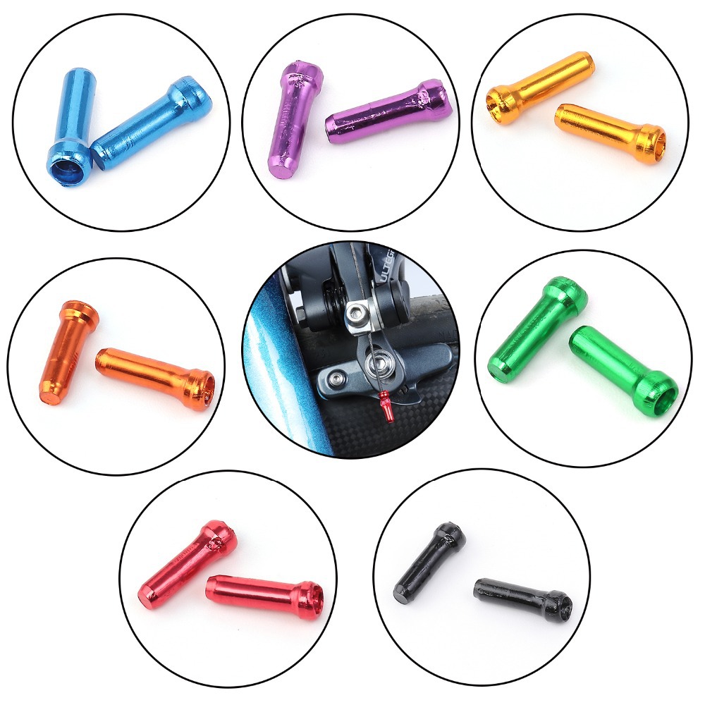 BOLANY bicycle brake cable tail cap aluminum alloy color wire core cap brake variable speed tail cap bicycle accessories