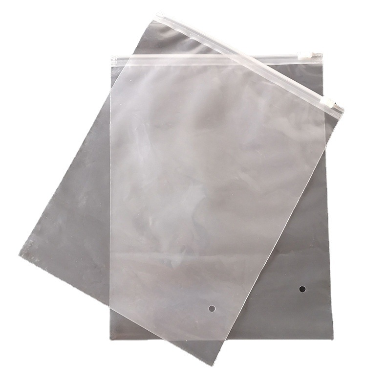 transparent matte pe plastic clothing temu packaging bag socks underwear underwear packaging zipper bag storage self-sealing bag