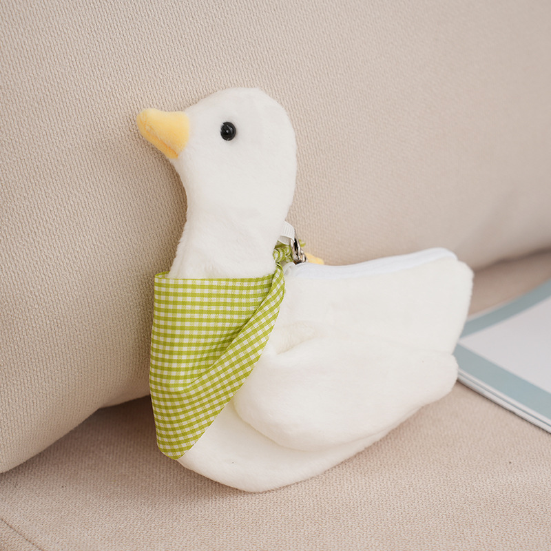 South Korea ins plush come on Duck coin purse creative cute cartoon girl coin storage bag earphone bag