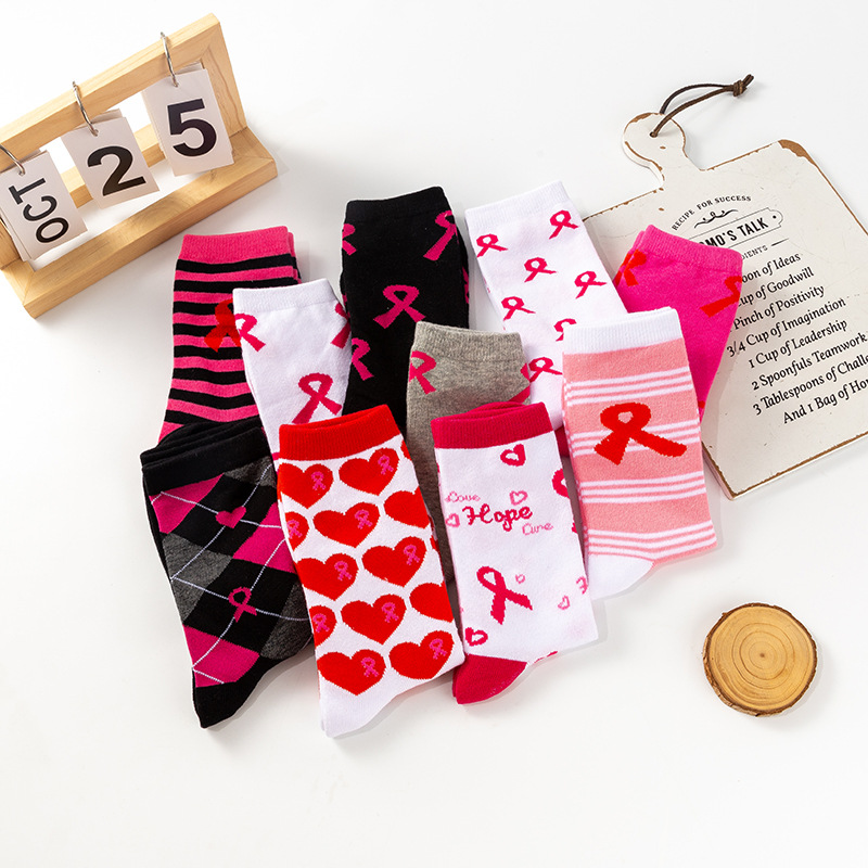 Love milk festival ladies holiday atmosphere socks women long tube cotton socks love socks factory direct versatile four-season socks