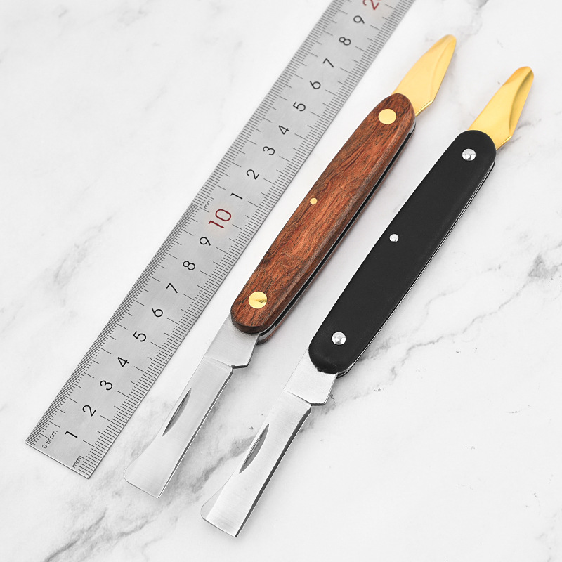 Stainless Steel Grafting Knife Handmade Knife Garden Bud Knife Tree Knife Bonsai Gardening Fruit Tree Fleshy Small Carving Knife