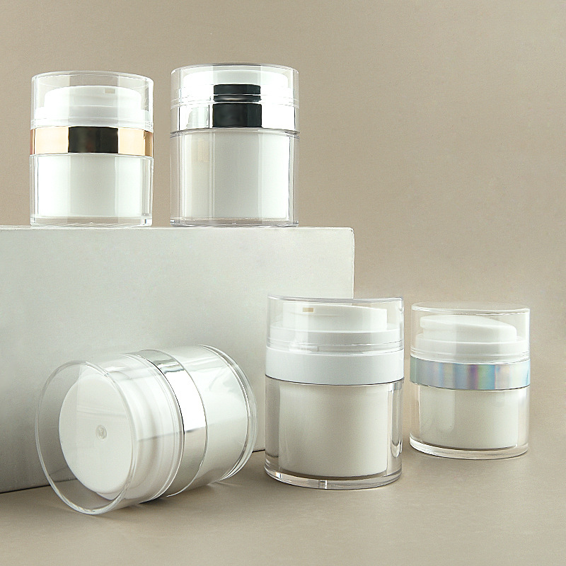 Spot acrylic cosmetics duckbill vacuum bottle 15g30g50G Press cream bottle sunscreen cream bottle