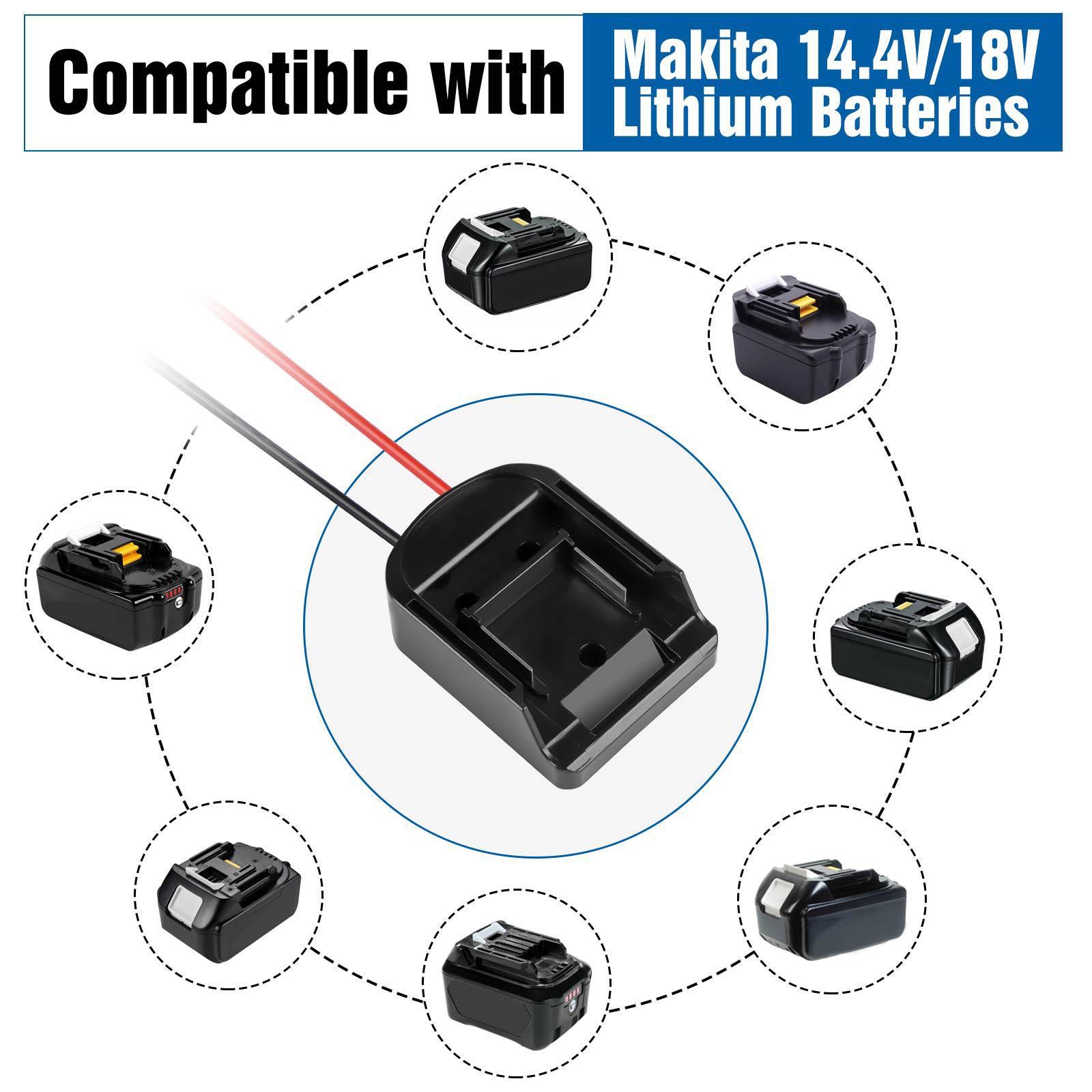The DIY connection line is suitable for Makita Dewei Mivoki tool 14.4-20v lithium battery with switch 30A fuse
