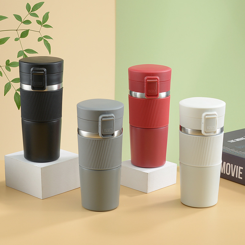 New style export coffee cup double-layer 304 stainless steel thermos cup European-style mugs portable travel office water cup 
