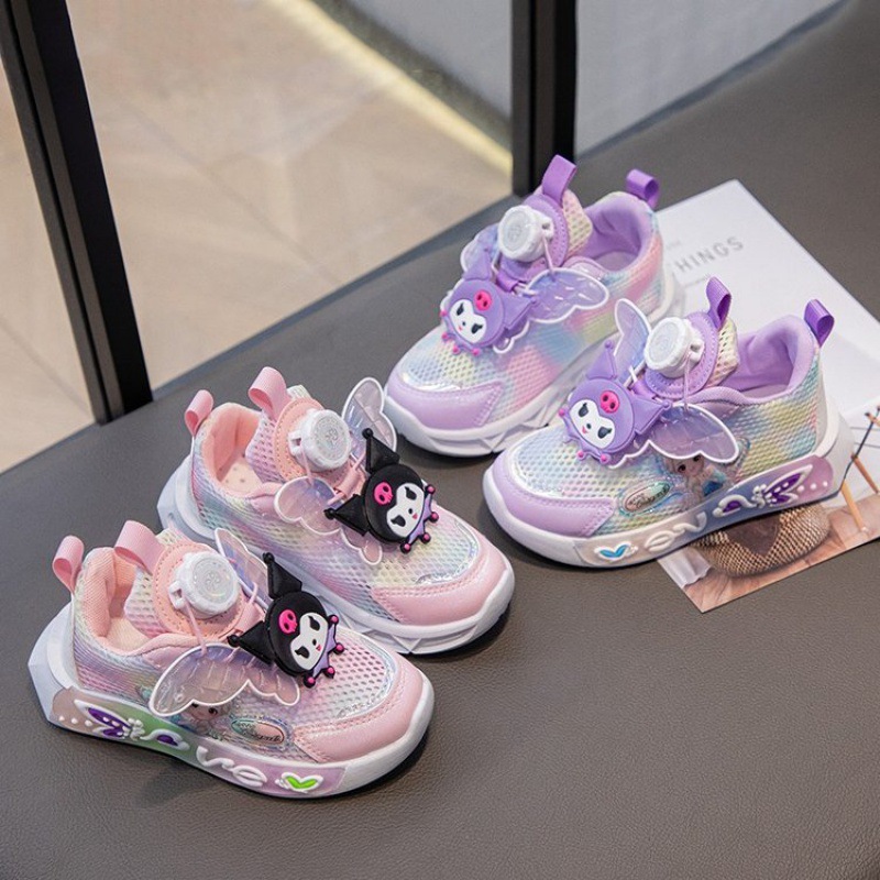 Girls Shoes 2025 Spring New Student Shoes Swivel Button Shoes Girls Casual Shoes Big Kids Running Shoes