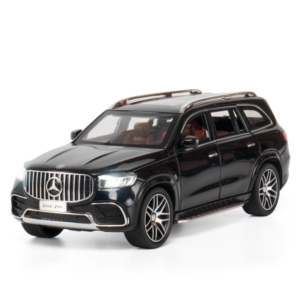 （泡沫盒裝）仿真1:24大奔GLS63合金汽車模型擺件玩具直播批發