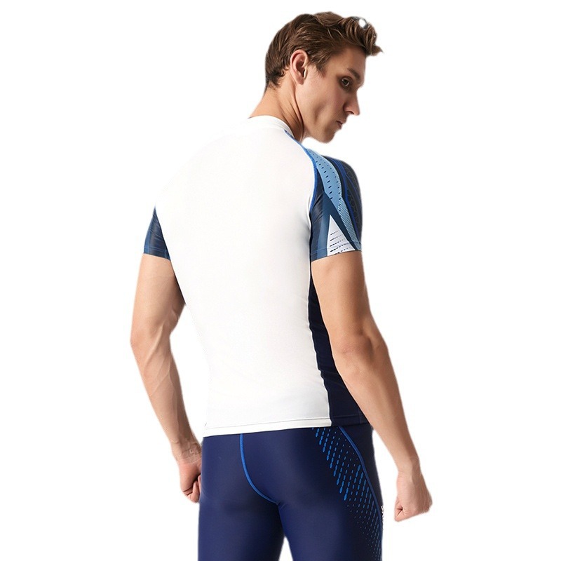 SABOLAY men's large size swimsuit short sleeve split diving suit tight quick-drying surfing suit swimsuit manufacturers wholesale