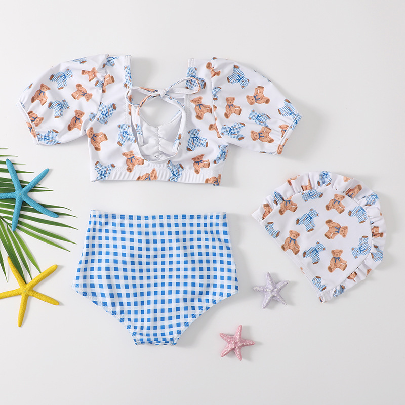 2022 New Korean Style Cute Children's Swimwear Girls' Split Swimwear Hot Spring Baby Princess Swimwear