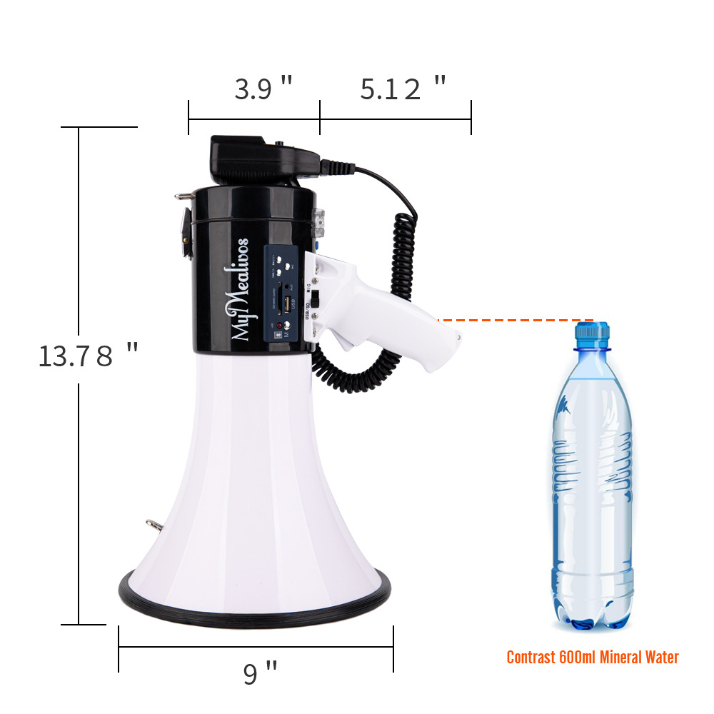 Bluetooth Outdoor Flood Prevention and Disaster Relief Handheld Loudspeaker Speaker Stall 50W High Power Recordable Loudspeaker