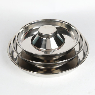 Cross-border manufacturers anti-greed Pet Bowl thickened stainless steel dog bowl anti-overturning non-slip easy-to-clean pet dog Basin