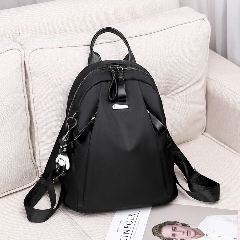 2023 New Oxford Cloth Dual Shoulder Bag for Women, Korean Version, Trendy, Simple and Fashionable Women's Bag, Nylon Leisure Travel Small Backpack