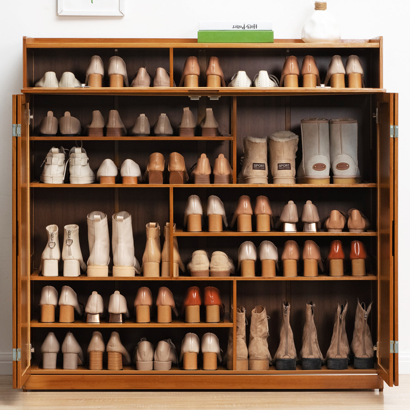 Door Shoe Cabinet High Vertical Entry Cabinet Integrated Door Outside Corridor Extremely Narrow Household Shoe Rack Multi-Layer Door