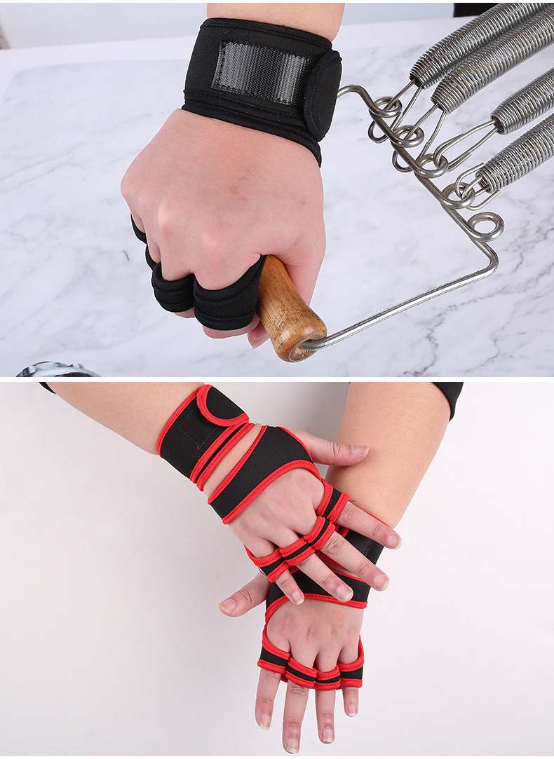 Guanti da fitness a mezze dita da uomo e da donna, per sollevamento pesi meccanico, bilanciere, polsi, guanti da equitazione protettivi anti-bozzolo, sottili, per la fornitura di fabbrica_voghion.com