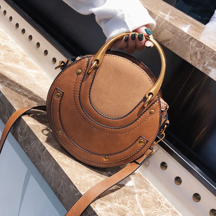 2022 Summer New Single Strap Suede Zipper Bag Bag For Export Ladies Small Round Bag Popular Women's Bag