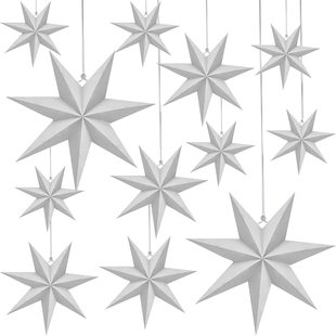 Spot supply seven-pointed star Christmas paper star lantern pendant Christmas decoration shop layout