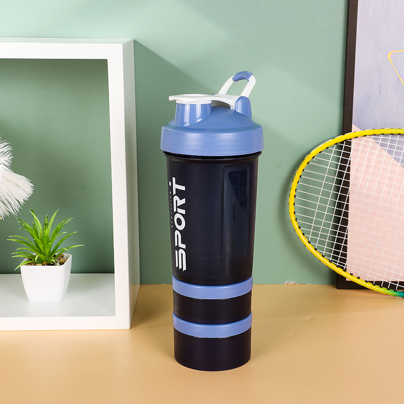 Three-layer shake Cup plastic cup protein powder with powder box fitness sports Cup milkshake cup mixing cup meal replacement Cup