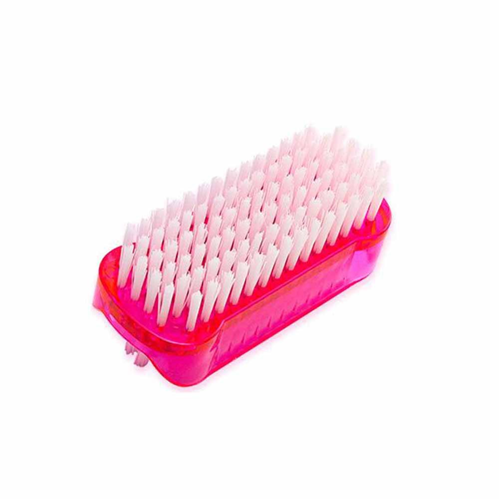 In stock wholesale plastic nail brush double-sided nail powder dust brush nail tools nail seam cleaning hand washing brush suit