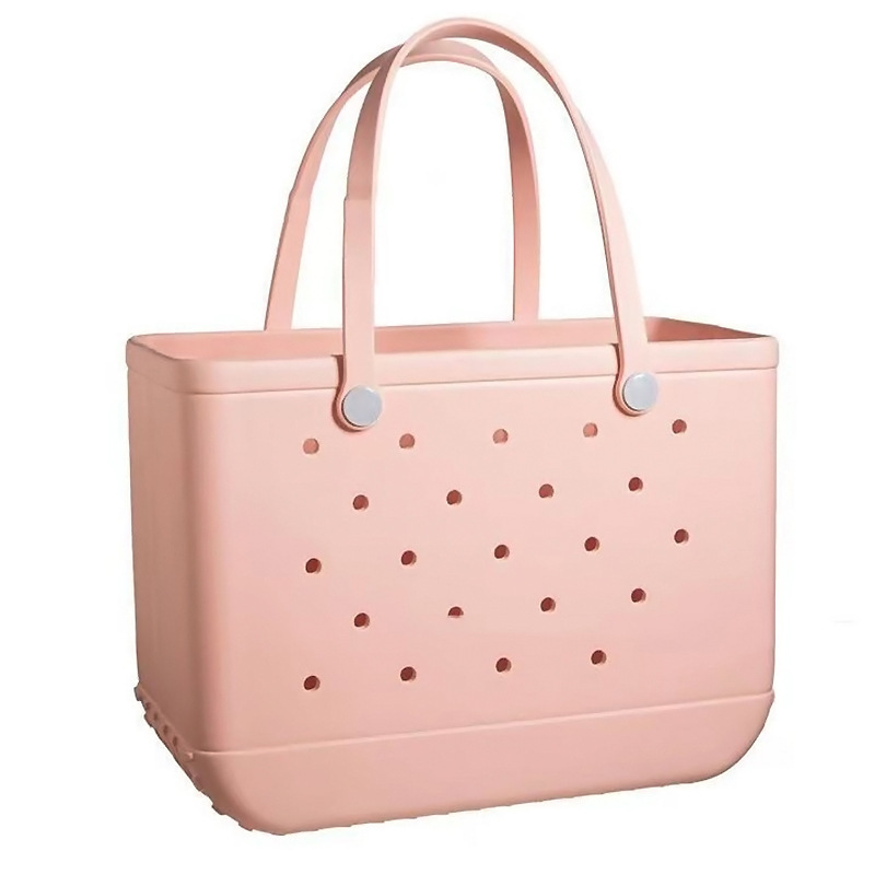 Cross-border European and American new storage women's handbag EVA Beach hole Big bag vegetable basket