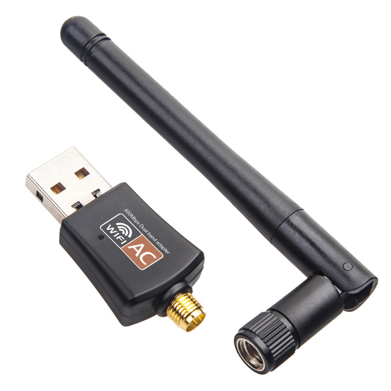 USB wireless network card dual-frequency 600m mini dual-frequency wifi receiver 2.4G/5.8G wireless transmitter