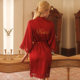 bride morning Gown Lady lace dressing gown wedding makeup bridesmaid group wedding kimono satin embroidered bathrobe