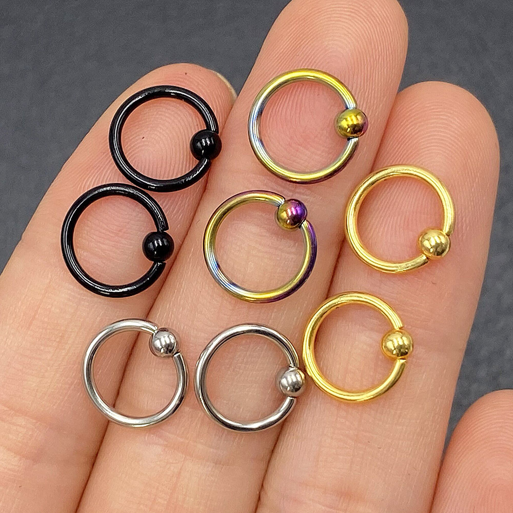Cross-border hot-selling stainless steel piercing jewelry eyebrow nail lip nail C- shaped nose ring nose clip European and American body piercing jewelry