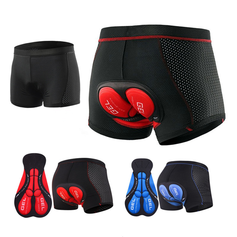 Cross-border Spot Amazon Hot Breathable Cycling Pants Sports Underwear Men's Thickened Shock Absorbing Silicone Pad Cycling Shorts