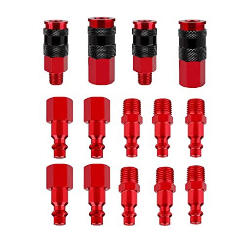 1/4NPT aluminum oxide American three-in-one quick connector 14-piece set