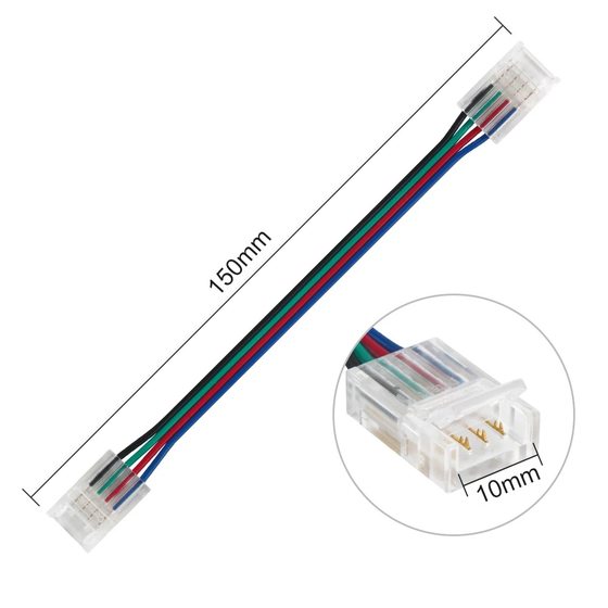 2p 4Pin RGB 5050 light bar welding-free crystal buckle light strip butt power supply guide wire hippo buckle 2835