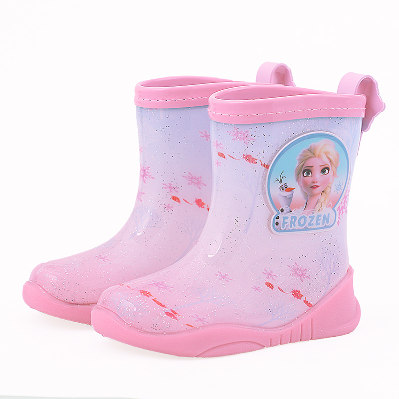 A generation of Disney children's rain boots primary school students Frozen Aisha Princess Cartoon Cute Girls Rain Boots