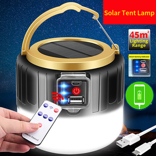 Solar tent light LED bulb light USB rechargeable camping light outdoor waterproof camping emergency stall night market Light