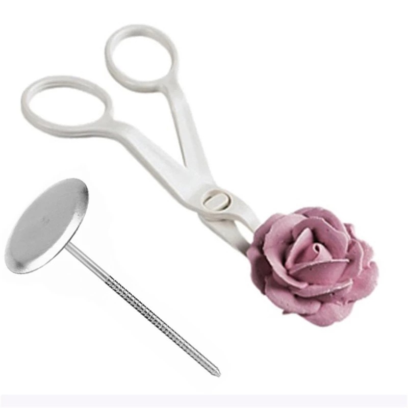 Stainless Steel rose petal piping spout 7 piece set piping nail scissors cake cream piping spout DIY baking tools