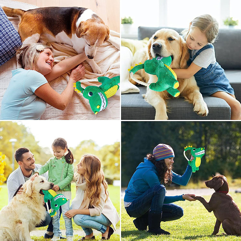 Amazon New Dog Plush Toy Pet Voice Bite Resistant Tug of War Interactive Dog Tease Training Supplies