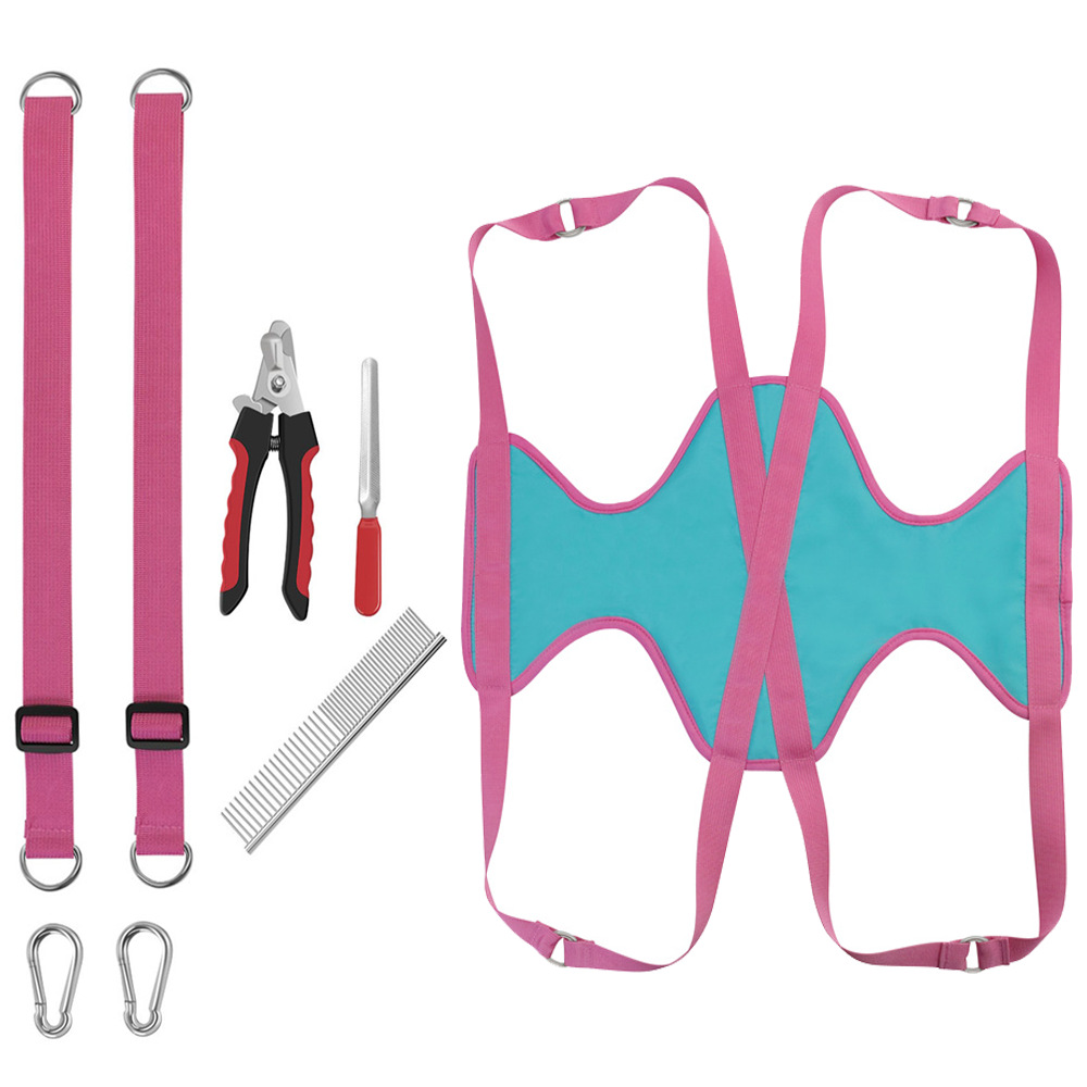 Cross-border pet cat and dog beauty hammock medium and small dogs beauty scissors nail suit pet cleaning auxiliary tool